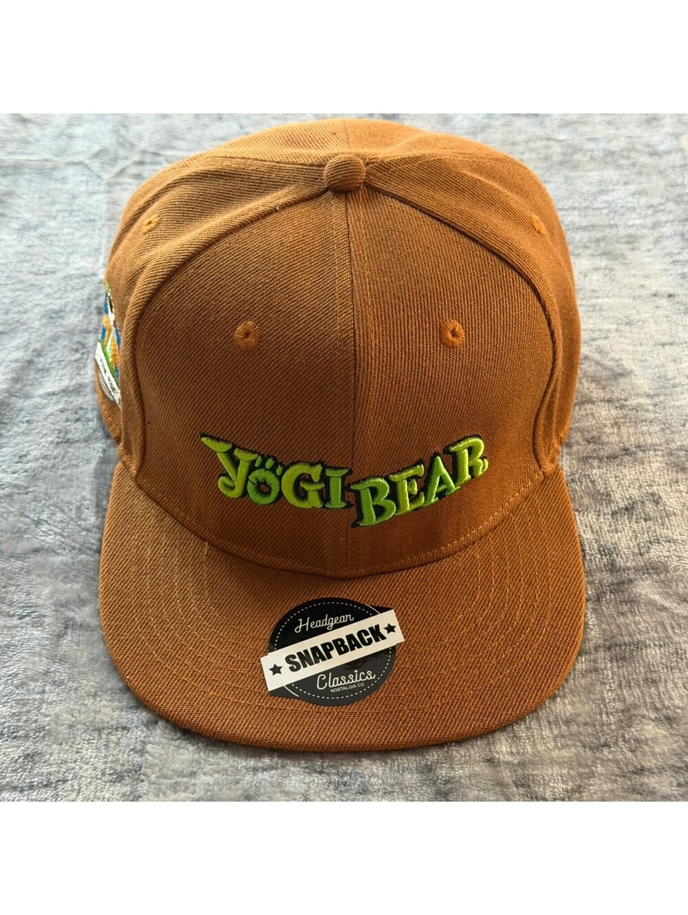 Headgear Classics Yogi Bear Snapback Hat Men's One Size Brown Green Jellystone